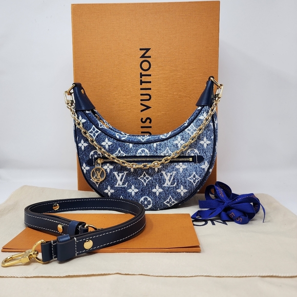 Louis Vuitton Handbags - LOUIS VUITTON 2022 Cruise Loop Denim Shoulder Bag